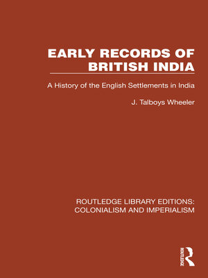 cover image of Early Records of British India